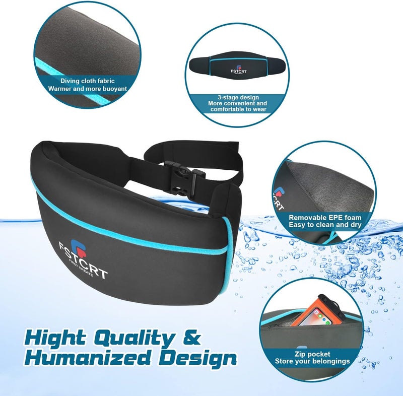 Fstcrt Swim Belts for Kids, Flotation Swimming Belt, Water Aerobics Belt, Adjustable Toddler Swim Float Water Aerobic Equipment Floaties for Pool - Image 3